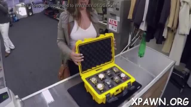 A blowjob and sex in shop